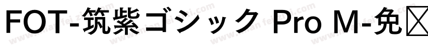 FOT-筑紫ゴシック Pro M字体转换